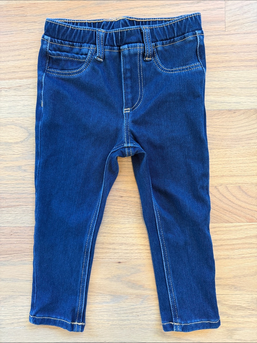 Zara Navy Blue Pull-On Denim Leggings for Kids 2T NWOT